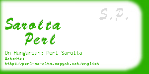 sarolta perl business card
